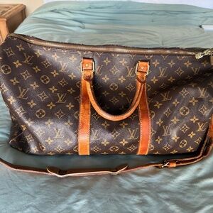 Louis Vuitton Monogram Duffel Bag in Brown and Tan